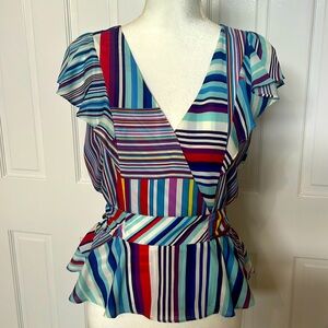 Parker V neck flutter sleeve top